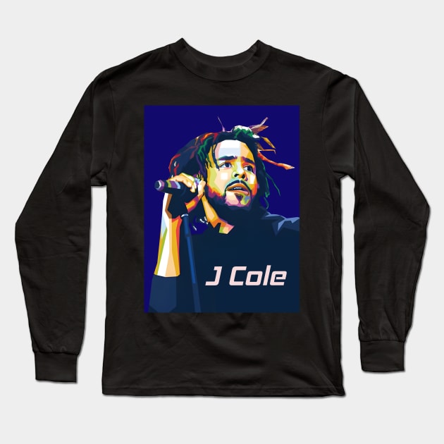 WPAP J Cole pop art Long Sleeve T-Shirt by Art engineer